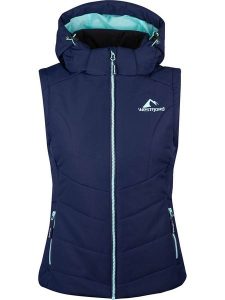 Westfjord Kamizelka funkcyjna "Krafla XT" w kolorze granatowo-miętowym rozmiar: XL. Niebieskie kamizelki Westfjord, m, bez wzorów, bez kołnierzyka, bez ramiączek, bez kaptura. Za 182,95 zł.