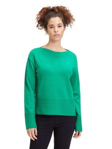 Betty Barclay Sweter w kolorze zielonym rozmiar: 36. Zielone swetry oversize Betty Barclay, bez wzorów, ze splotem, bez ramiączek. Za 70,24 zł.