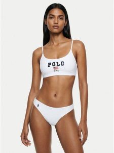 Polo Ralph Lauren Dół od bikini 21612538 Biały. Białe bikini Polo Ralph Lauren, bez wzorów, z syntetyku. Za 381,99 zł.