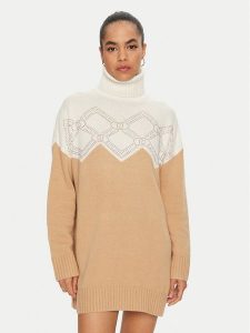 Liu Jo Sport Golf TF4235 MS55L Brązowy Regular Fit. Brązowe golfy Liu Jo Sport, bez wzorów, z syntetyku. Za 489,99 zł.