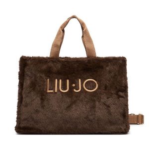 Torebka Liu Jo. Brązowe shopper bag Liu Jo, bez wzorów, bez dodatków. Za 469,99 zł.