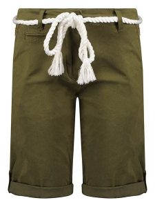 Geographical Norway Szorty "Paola" w kolorze khaki rozmiar: S. Brązowe szorty Geographical Norway, z aplikacjami, z tkaniny. Za 57,06 zł.