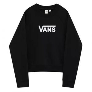 Bluza sportowa damska Vans WM Flying V FT Boxy Crew. Czarne bluzy Vans, l, bez wzorów, bez kaptura. Za 316,00 zł.