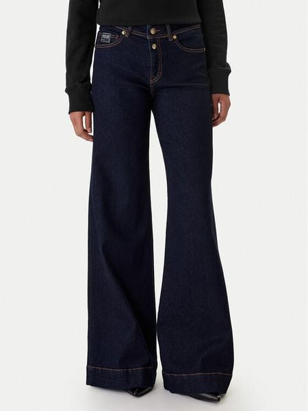 Versace Jeans Couture Jeansy 80HAB561 DW042L54 Granatowy Wide Leg. Niebieskie jeansy Versace Jeans Couture, bez wzorów, z bawełny. Za 682,99 zł.