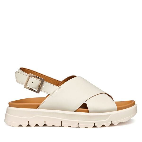 Sandały Geox. Sandały Geox, bez wzorów, bez obcasa, na płaskiej podeszwie, bez zapięcia. Za 459,99 zł.