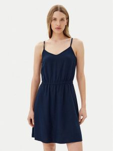 Vero Moda Sukienka letnia Mymilo 10303689 Granatowy Regular Fit. Niebieskie kombinezony Vero Moda, na lato, s, bez wzorów, z wiskozy, bez kołnierzyka, bez ramiączek. Za 79,99 zł.