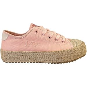 Buty Lee Cooper LCW-24-31-2190LA różowe. Czerwone trampki bez wzorów, bez zapięcia. Za 155,49 zł.