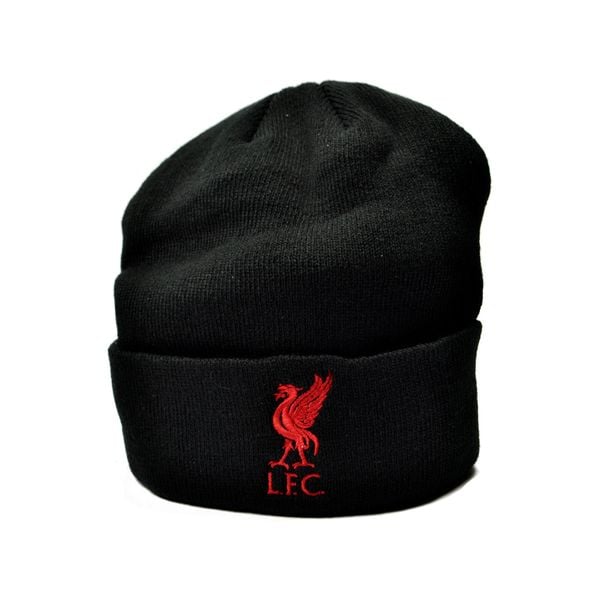 Czapka zimowa Liverpool FC - licencjonowana. Czarne czapki LIVERPOOL FC, bez wzorów, sportowe. Za 119,99 zł.