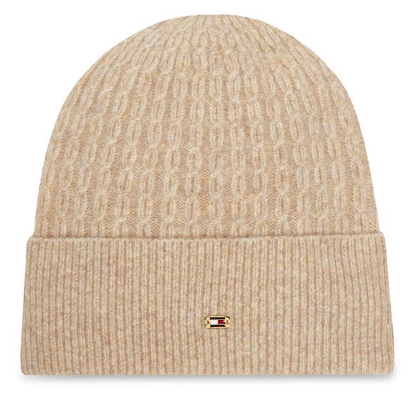 Czapka Tommy Hilfiger. Brązowe czapki TOMMY HILFIGER, bez wzorów. Za 149,99 zł.