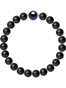 Pearline Bransoletka "Chance" z perłą rozmiar: 19 cm. Czarne bransoletki Pearline, z agatem, srebrne. Za 252,99 zł.
