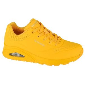 Buty do chodzenia damskie Skechers Uno Stand ON Air. Żółte buty sportowe Skechers, bez wzorów, z materiału, bez zapięcia, trekkingowe. Za 383,00 zł.