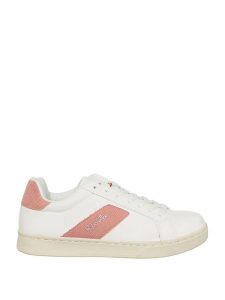 Benetton Sneakersy w kolorze biało-jasnoróżowym rozmiar: 35. Białe trampki Benetton, bez wzorów, bez zapięcia. Za 122,96 zł.