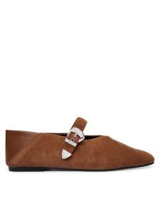 Tommy Jeans Baleriny Tjw Ballerina Suede EN0EN03067 Brązowy. Brązowe balerinki Tommy Jeans, bez wzorów, z jeansu, bez obcasa, bez zapięcia. Za 449,99 zł.
