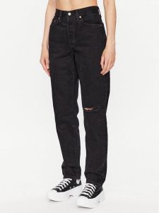 Levi's® Jeansy 501® '81 A4699-0012 Czarny Tapered Fit. Czarne jeansy bez wzorów, z bawełny. Za 409,99 zł.