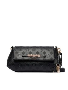Guess Torebka Carmella HWPD22 25200 Czarny. Czarne listonoszki Guess, z aplikacjami, ze skóry, bez dodatków. Za 584,99 zł.