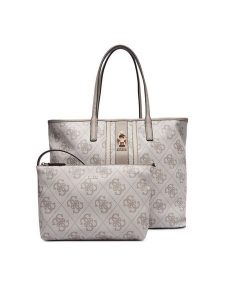 Guess Torebka Erenia HWSO78 38240 Beżowy. Brązowe shopper bag Guess, z aplikacjami, ze skóry, bez dodatków. Za 469,99 zł.