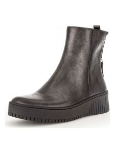 Gabor Skórzane botki w kolorze brązowym rozmiar: 39. Czarne botki Gabor, bez wzorów, z materiału, bez obcasa, bez zapięcia. Za 267,29 zł.