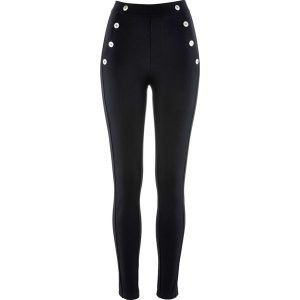 Legginsy Punto di Roma. Czarne legginsy bonprix, bez wzorów. Za 122,99 zł.