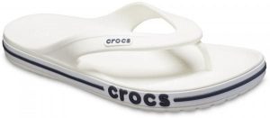 Japonki Dla Dorosłych Crocs Bayaband Flip. Szare klapki Crocs, bez wzorów, z materiału, bez obcasa. Za 119,99 zł.