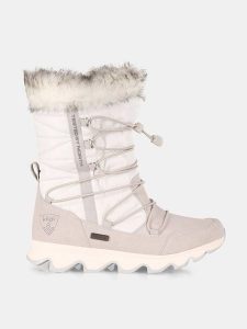 Kilpi Botki zimowe "Frozen" w kolorze biało-beżowym rozmiar: 36. Białe botki Kilpi, na zimę, bez wzorów, z materiału, bez obcasa, bez zapięcia. Za 304,99 zł.