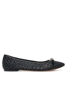 TWINSET Baleriny 251TGT030 Czarny. Czarne balerinki Twinset, bez wzorów, ze skóry, bez obcasa, bez zapięcia. Za 439,99 zł.