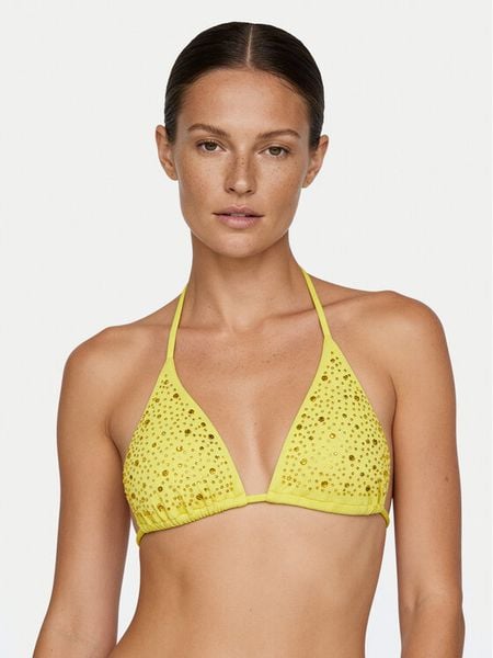 Guess Góra od bikini E6GJ34 MC040 Zielony. Zielone bikini Guess, z aplikacjami, z syntetyku. Za 328,99 zł.