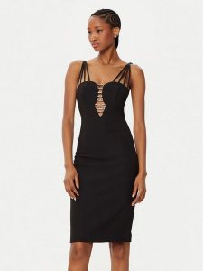 Marciano Guess Sukienka koktajlowa 5RGK72 6869Z Czarny Bodycon Fit. Czarne sukienki Marciano Guess, z aplikacjami, z syntetyku, wizytowe, bez kołnierzyka, bez ramiączek, bodycon. Za 629,99 zł.