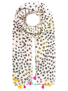Zwillingsherz Szal "Dots & Tassels" w kolorze kremowym ze wzorem - 180 x 90 cm rozmiar: onesize. Brązowe szaliki Zwillingsherz, bez wzorów, z materiału. Za 60,95 zł.
