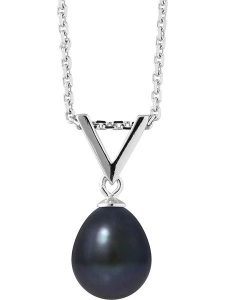 Pearl Addict Srebrny naszyjnik z zawieszką - dł. 42 cm rozmiar: onesize. Niebieskie naszyjniki Pearl Addict, z perłą, srebrne. Za 173,99 zł.
