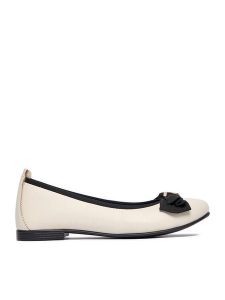 MEXX Baleriny CEO-MX/036C-RST Biały. Białe balerinki Mexx, bez wzorów, ze skóry, bez obcasa, bez zapięcia. Za 249,99 zł.