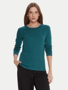 United Colors Of Benetton Bluzka 3GA2E16F9 Niebieski Regular Fit. Niebieskie bluzki United Colors of Benetton, m, bez wzorów, z bawełny, bez kołnierzyka, bez ramiączek. Za 99,99 zł.