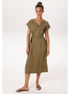Aniston Sukienka w kolorze khaki rozmiar: 40. Brązowe sukienki Aniston, na co dzień, bez wzorów, z lyocellu, bez kołnierzyka, bez ramiączek, midi, proste. Za 184,46 zł.