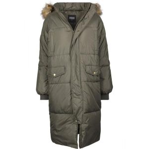 Parka dla kobiet Urban Classic Oversize coat. Czarne kurtki Urban Classics, na zimę, bez wzorów, bez kaptura. Za 464,50 zł.