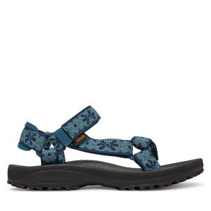 Sandały Teva. Niebieskie sandały Teva, bez wzorów, bez obcasa, na płaskiej podeszwie, bez zapięcia. Za 309,99 zł.