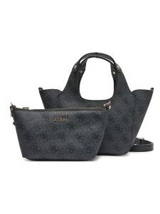 Guess Torebka w kolorze czarnym - 27 x 17 x 8 cm rozmiar: onesize. Czarne torebki klasyczne Guess, z aplikacjami, z materiału, przez ramię, bez dodatków. Za 382,99 zł.