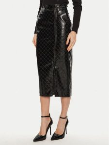 ACCESS FASHION Spódnica z imitacji skóry 44-6064-178 Czarny Slim Fit. Czarne spódnice ACCESS FASHION, bez wzorów, ze skóry. Za 379,99 zł.