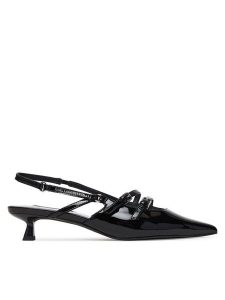 KARL LAGERFELD Czółenka Pasha KL30105A Czarny. Czarne czółenka KARL LAGERFELD, bez wzorów, ze skóry, bez obcasa, bez zapięcia. Za 594,99 zł.