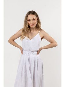 Awama Top w kolorze białym rozmiar: XL. Białe topy Awama, xl, bez wzorów, bez kołnierzyka, bez ramiączek. Za 87,99 zł.