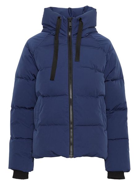 MOSS COPENHAGEN Kurtka zimowa "Pavinaria" w kolorze granatowym rozmiar: S/M. Niebieskie kurtki Moss Copenhagen, na zimę, m, bez wzorów, z puchu, bez kaptura. Za 427,42 zł.