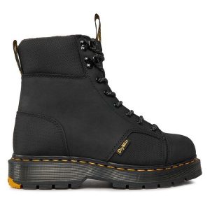 Trapery Dr. Martens. Czarne buty zimowe Dr. Martens, bez obcasa, bez zapięcia. Za 949,99 zł.