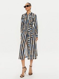 Pinko Sukienka letnia Assente 100909 A1UK Kolorowy Regular Fit. Kombinezony Pinko, na lato, bez wzorów, z bawełny, bez kołnierzyka, bez ramiączek. Za 699,99 zł.