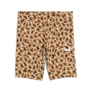 Młodzieżowe krótkie legginsy Essentials Animal PUMA Light Sand Beige. Brązowa legginsy Puma, bez wzorów, z podwyższonym stanem, krótkie. W wyprzedaży za 109,40 zł.