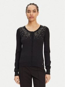 Artigli Kardigan ACMA001920 Czarny Regular Fit. Czarne kardigany Artigli, z syntetyku. Za 279,99 zł.