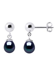 Pearl Addict Srebrne kolczyki-wkrętki z perłami rozmiar: onesize. Czarne kolczyki Pearl Addict, z perłą, srebrne. Za 130,99 zł.