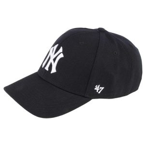 Czapka z daszkiem dla dorosłych 47 Brand MLB New York Yankees MVP Cap. Czarne czapki 47 Brand, bez wzorów, z wełny, sportowe. Za 109,99 zł.