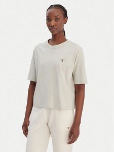 Guess T-Shirt V4BI21 I3Z14 Zielony Relaxed Fit. Zielone t-shirty Guess, xl, z aplikacjami, z bawełny, bez kołnierzyka, bez ramiączek. Za 159,99 zł.