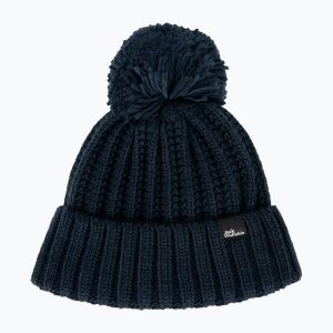 Czapka zimowa damska Jack Wolfskin Highloft Knit. Niebieskie czapki Jack Wolfskin, bez wzorów, z materiału, eleganckie. Za 149,99 zł.