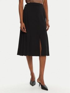Rinascimento Spódnica midi CFC0122491003 Czarny Regular Fit. Czarne spódnice Rinascimento, m, bez wzorów, z syntetyku, midi. Za 289,99 zł.