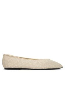 Calvin Klein Baleriny Square Ballerina Aop Mesh HW0HW02937 Écru. Balerinki Calvin Klein, bez wzorów, z materiału, bez obcasa, bez zapięcia. Za 359,99 zł.