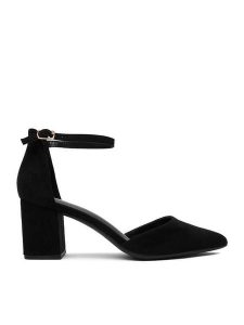 JENNY Czółenka CEO-AMMA WSS20968-01 Czarny. Czarne czółenka Jenny, bez wzorów, z materiału, bez obcasa, bez zapięcia. Za 119,99 zł.